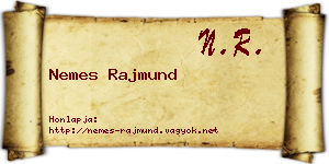 Nemes Rajmund névjegykártya